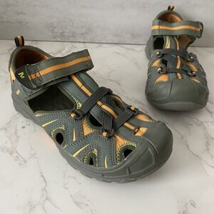 Merrell Hiking Sandals Kids‎ Sz 4W Grey Orange Outdoor Camping